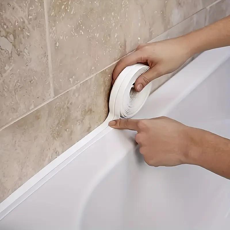 🚰 Self-Adhesive White Caulk Tape – PE Waterproof Sealant Strip, 3.2M Length, Strong Adhesion, Easy-to-Apply for Bathroom & Kitchen Edge Protection