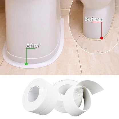 🚰 Self-Adhesive White Caulk Tape – PE Waterproof Sealant Strip, 3.2M Length, Strong Adhesion, Easy-to-Apply for Bathroom & Kitchen Edge Protection