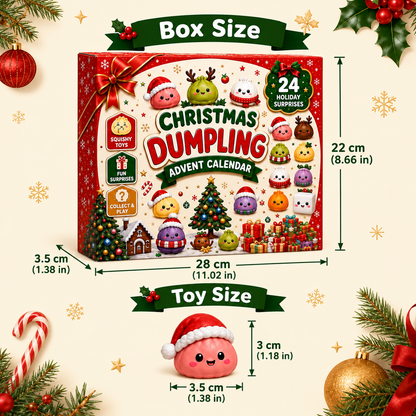 🎄 2026 Christmas Advent Calendar: Mini Dumpling Squishies, 24 Days of Squishy Stress Relief 🥟✨