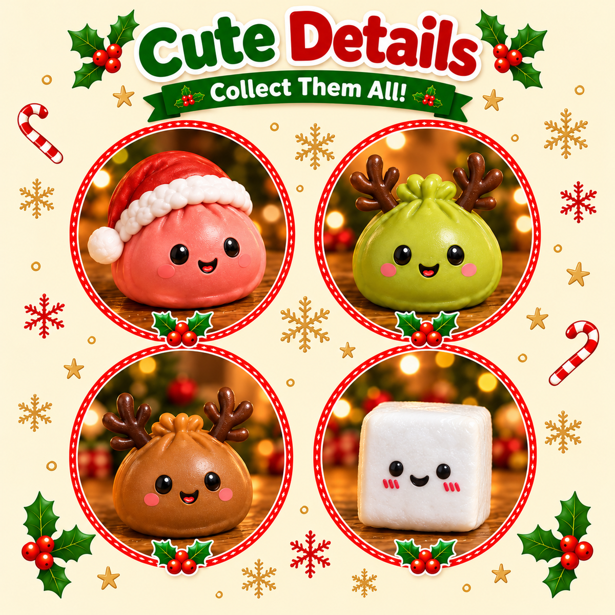 🎄 2026 Christmas Advent Calendar: Mini Dumpling Squishies, 24 Days of Squishy Stress Relief 🥟✨