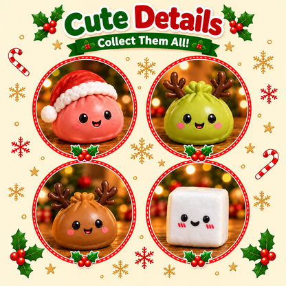 🎄 2026 Christmas Advent Calendar: Mini Dumpling Squishies, 24 Days of Squishy Stress Relief 🥟✨